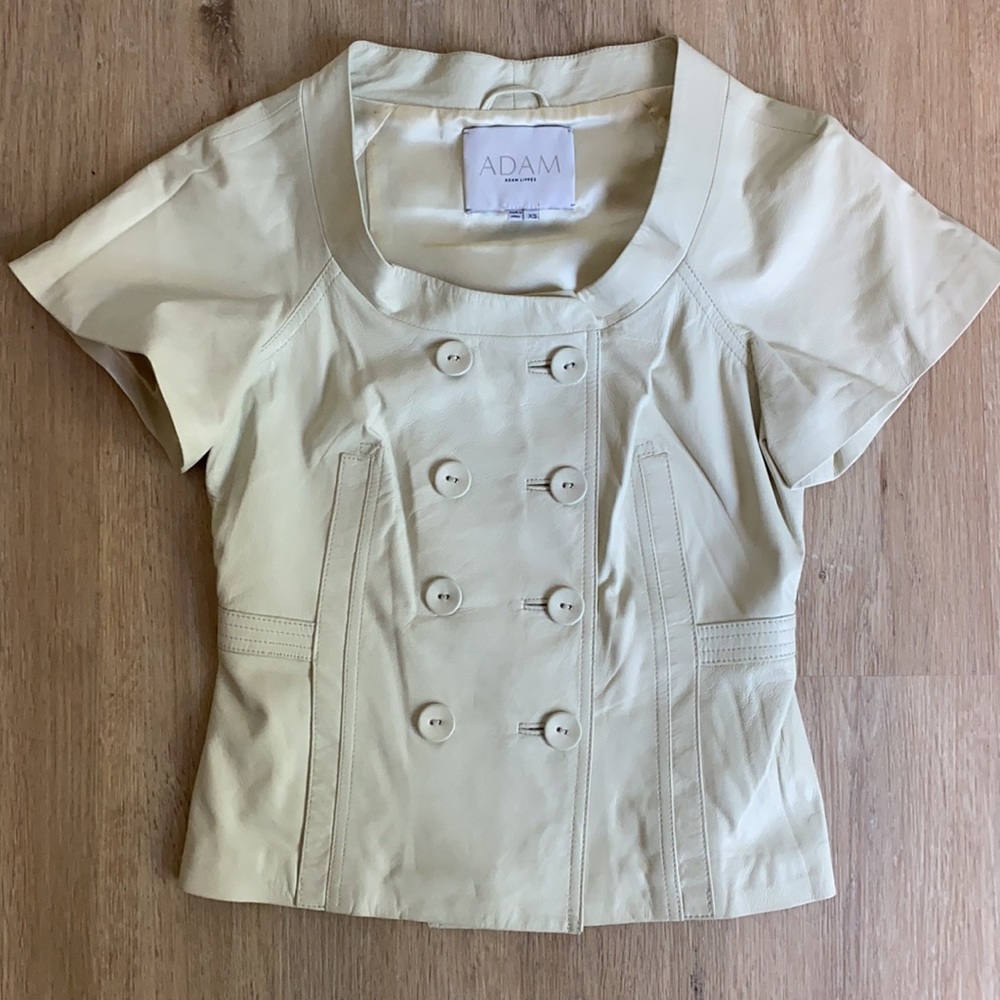 Vintage ADAM By Adam Lippes Leather Peplum Jacket